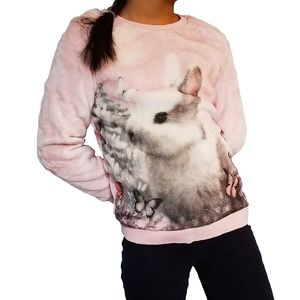 Girl's H&M Super Fuzzy Soft Sweatshirt Size 4-6 Y